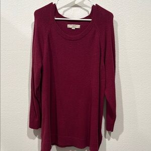Burgundy Long Sleeve Sweater
